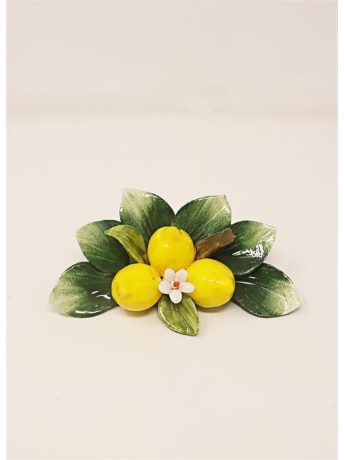 composizione di limoni in ceramica da appendere L'Oasi ceramiche | TRANCIOLIMFOGLIEGIALLO